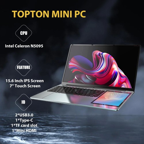 كمبيوتر محمول مع شاشة تعمل باللمس ، L10 ، شاشة مزدوجة ، في ، IPS + 7 in ، Intel Celeron N5095 Max ، 16G ، DDR4 ، 2T SSD ، دفتر مكتبي نحيف ، رخيص 